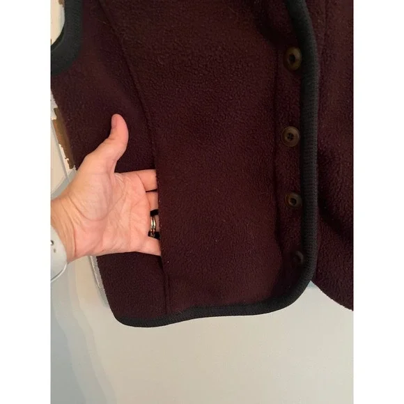 Patagonia 90's Winter Vest Synchilla Burgundy Woman's Medium USA Made